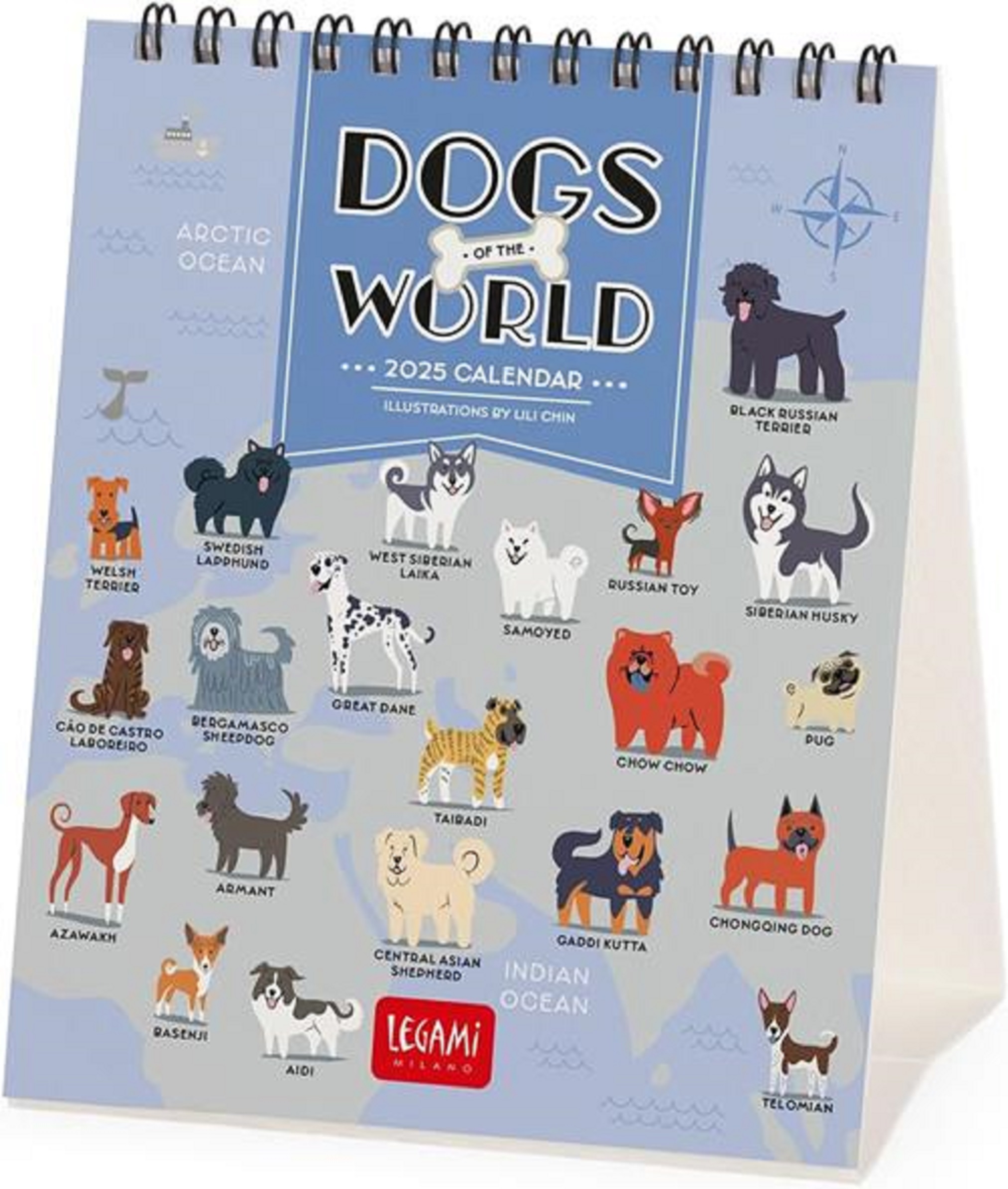 Calendar de birou 2025 - Dogs of the World | Legami - 1 | YEO