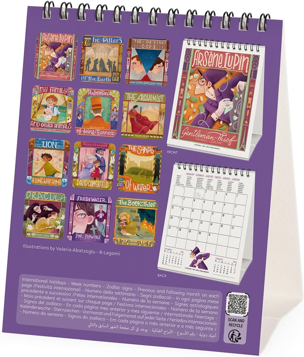 Calendar de birou 2025 - Book Lovers | Legami