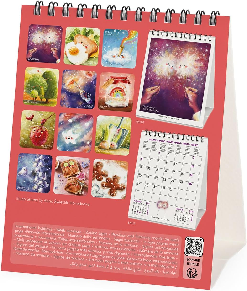 Calendar de birou 2025 - Good Vibes Only | Legami - 2 | YEO