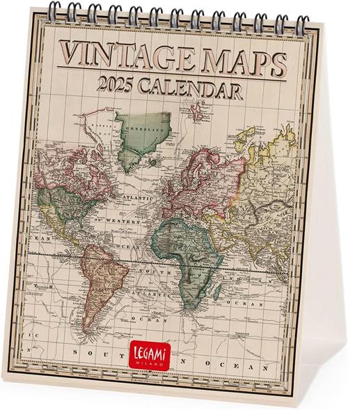 Calendar de birou 2025 - Vintage Maps | Legami - 2 | YEO