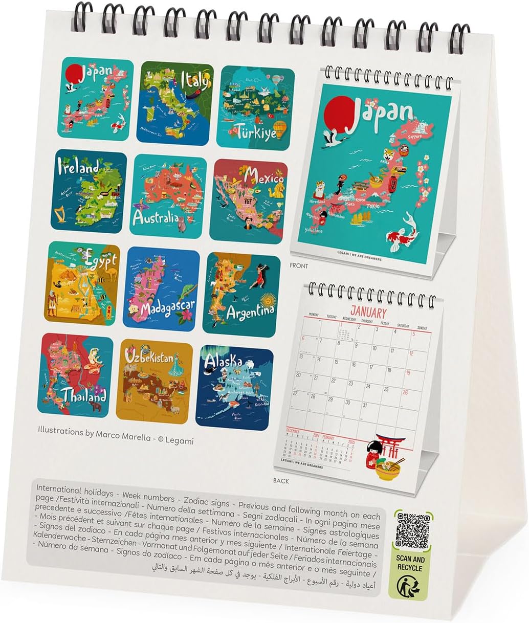 Calendar de birou - Let\'s Travel the World | Legami - 2 | YEO