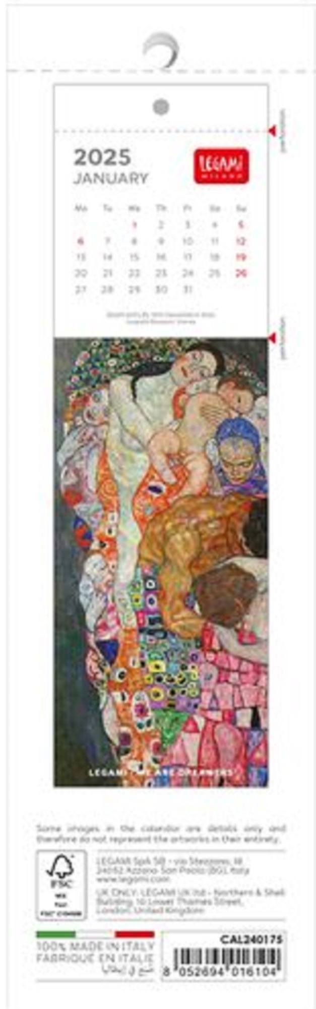 Calendar 2025 - Semn de carte - Gustav Klimt | Legami - 1 | YEO