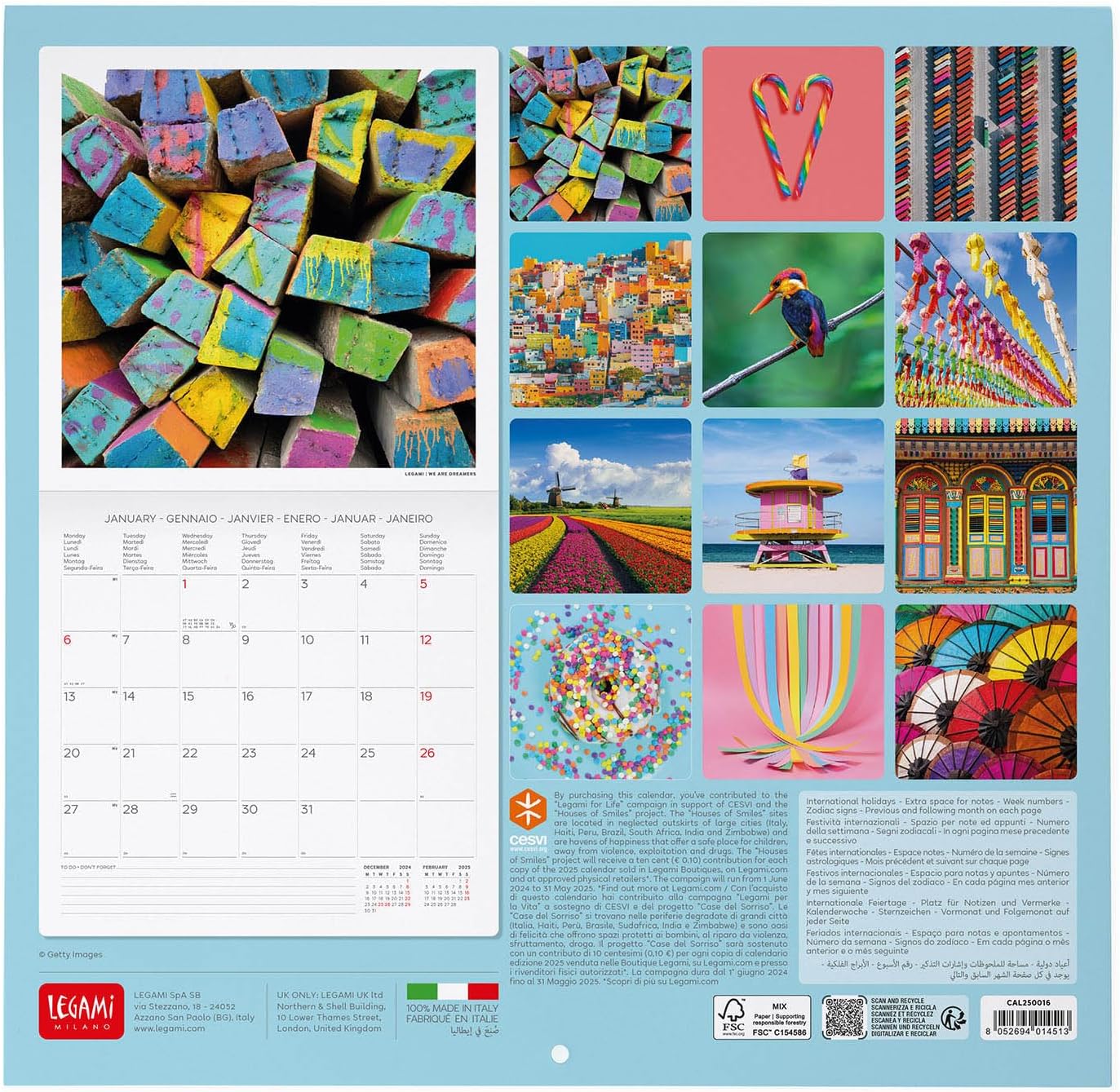 Calendar de perete 2025 - Live Colorfully | Legami - 2 | YEO