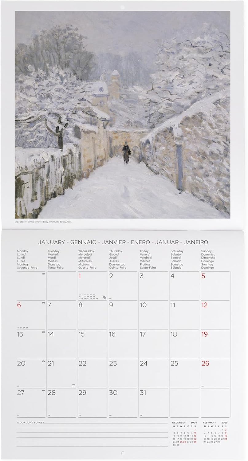 Calendar de perete 2025 - Impressionists | Legami