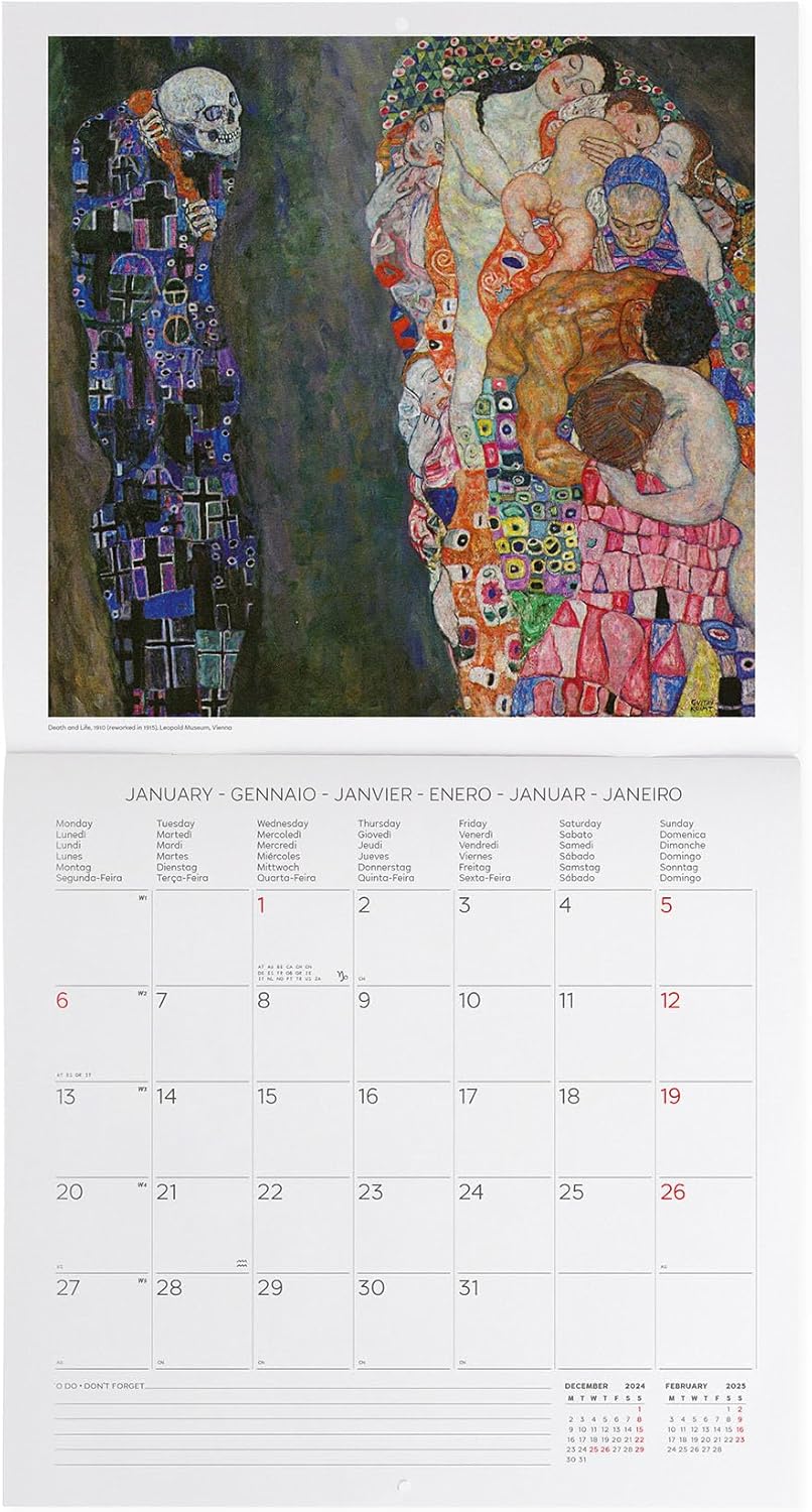 Calendar de perete 2025 - Gustav Klimt | Legami