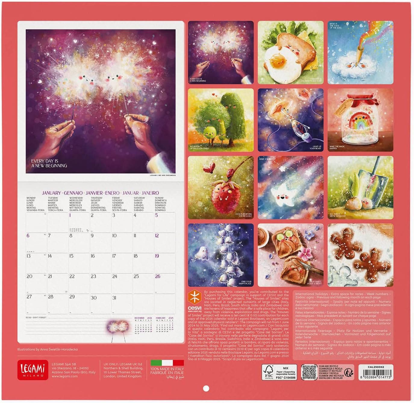 Calendar 2025 - Good Vibes Only | Legami - 1 | YEO