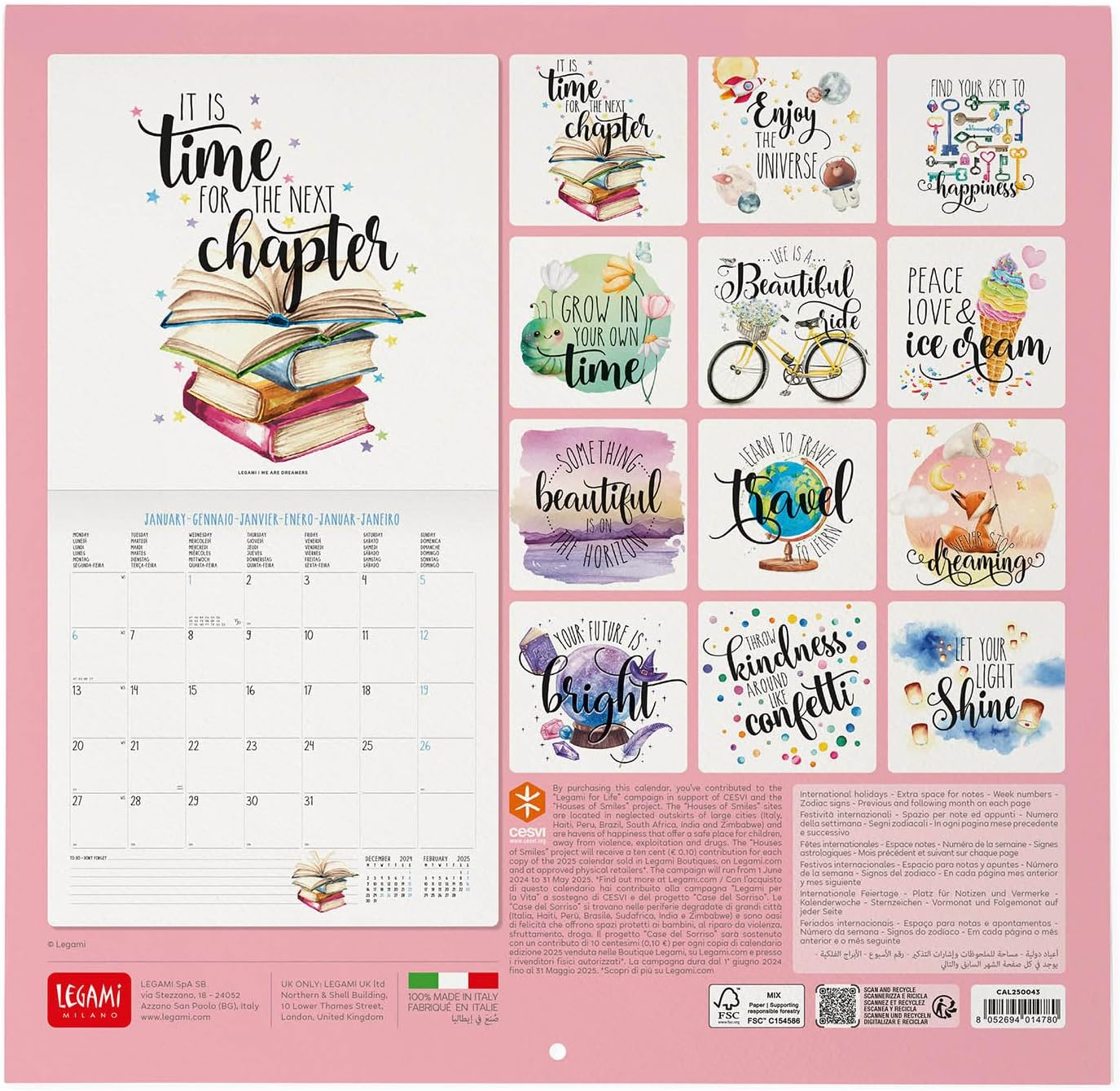 Calendar 2025 - Never Stop Dreaming | Legami - 1 | YEO