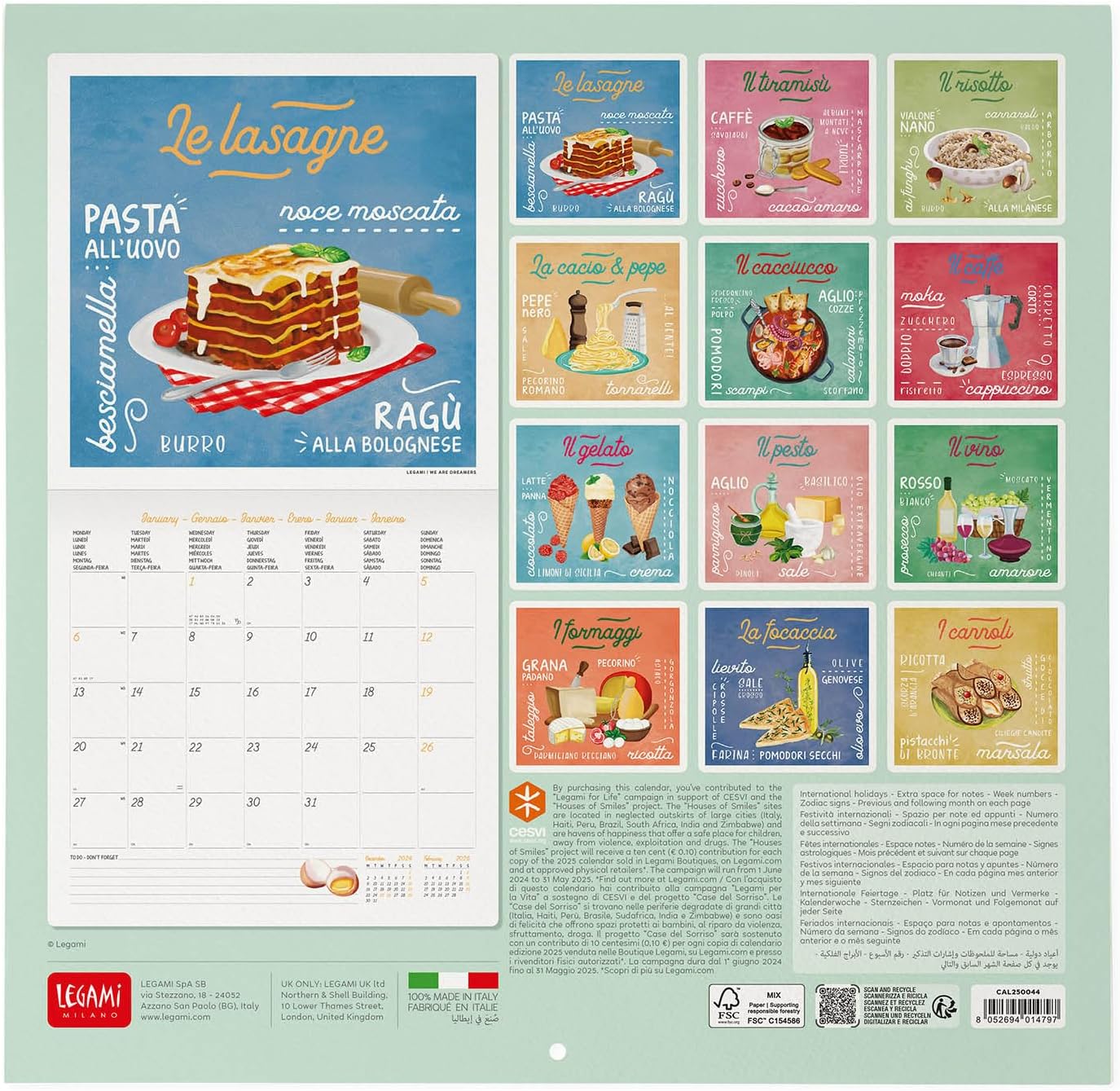 Calendar 2025 - La Dolce Vita | Legami - 1 | YEO