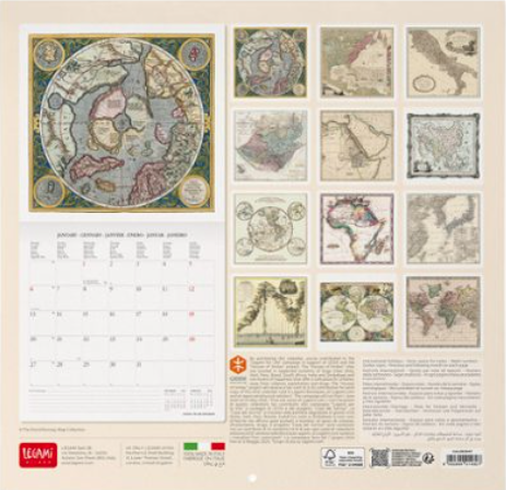 Calendar 2025 - Vintage Maps | Legami - 1 | YEO