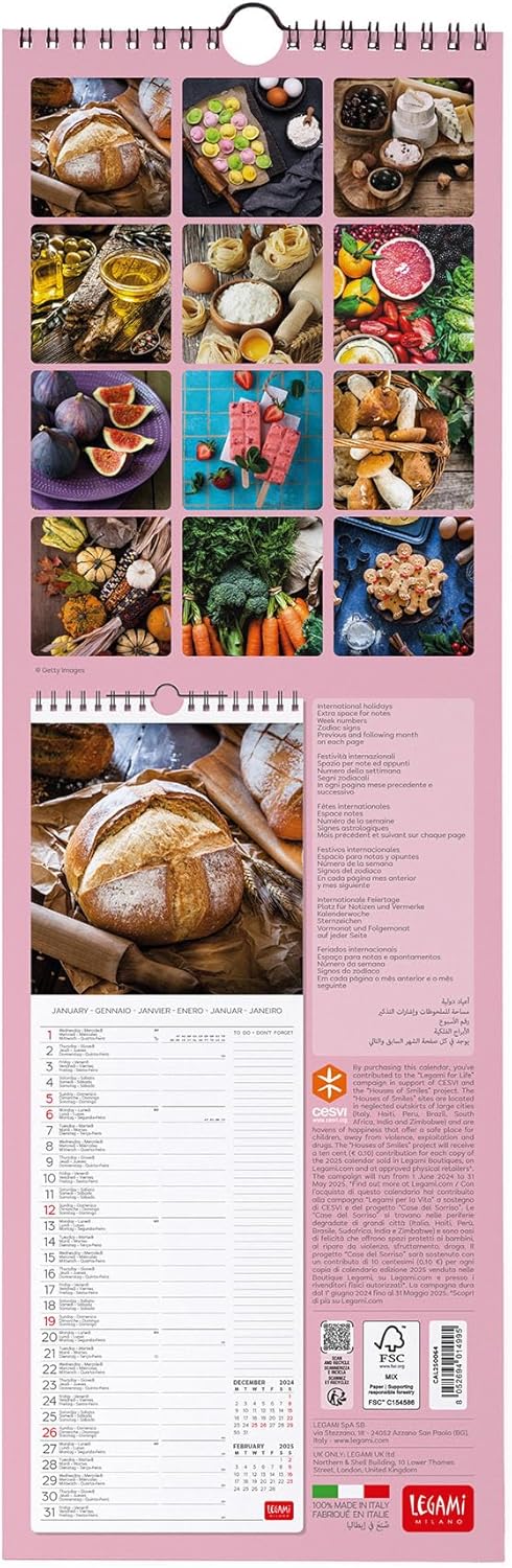 Calendar de perete 2025 - Kitchen | Legami - 1 | YEO