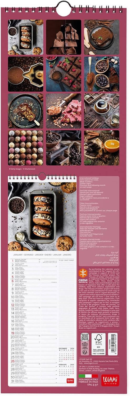 Calendar de perete 2025 - Coffee & Chocolate | Legami - 1 | YEO