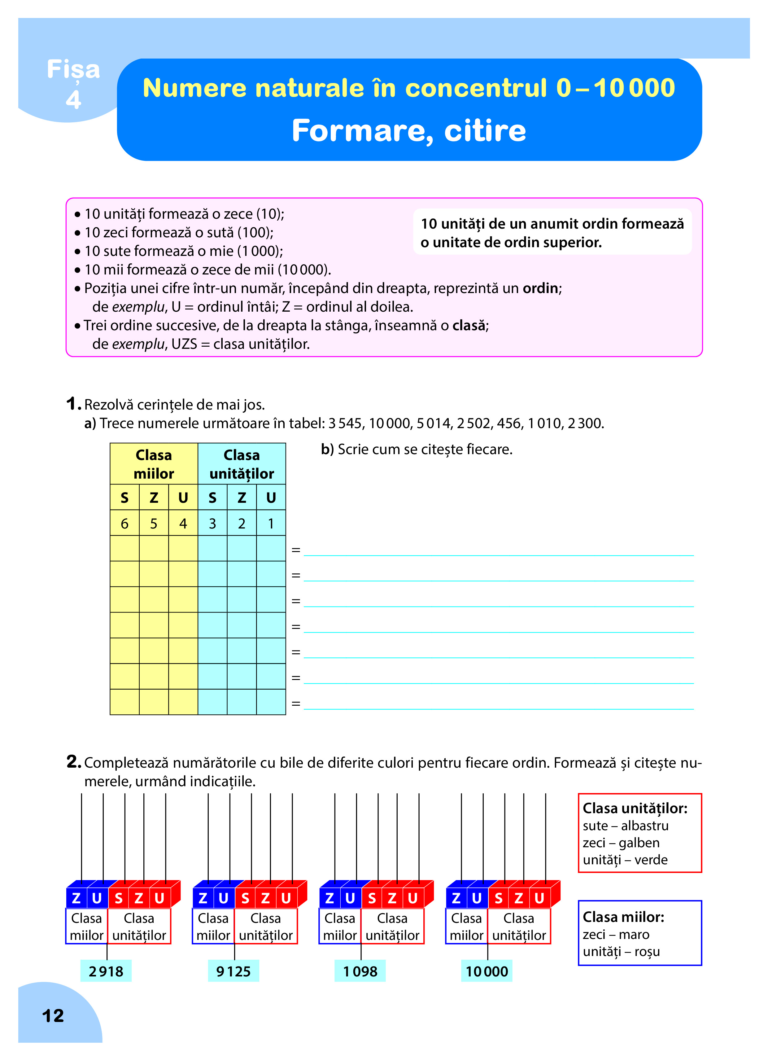 Matematica - Fise de lucru, Clasa a III-a | Daniela Berechet, Florian Berechet, Jeana Tita, Lidia Costache - 6 | YEO