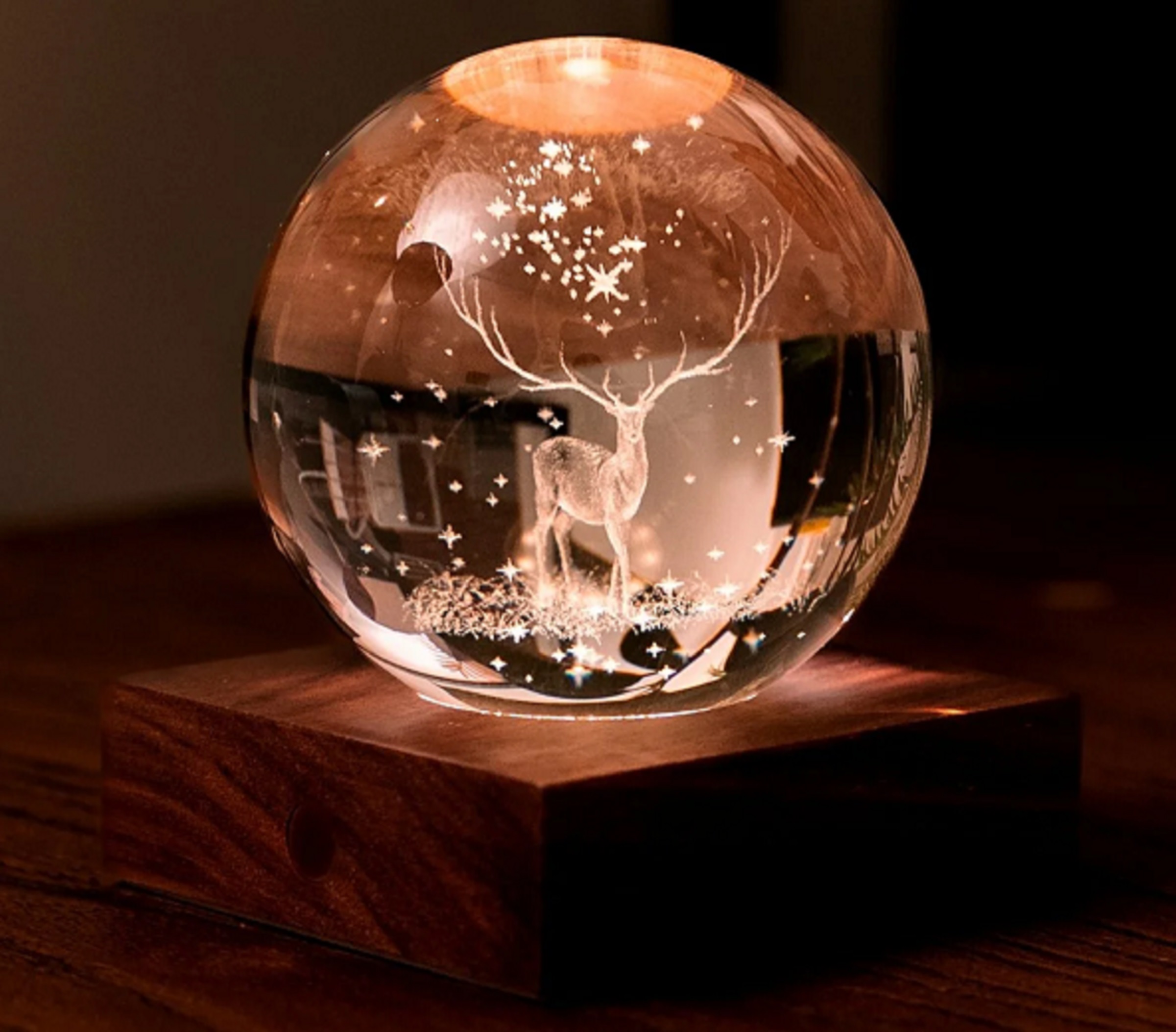 Lampa - Amber Crystal Light Stag | Ginko Design