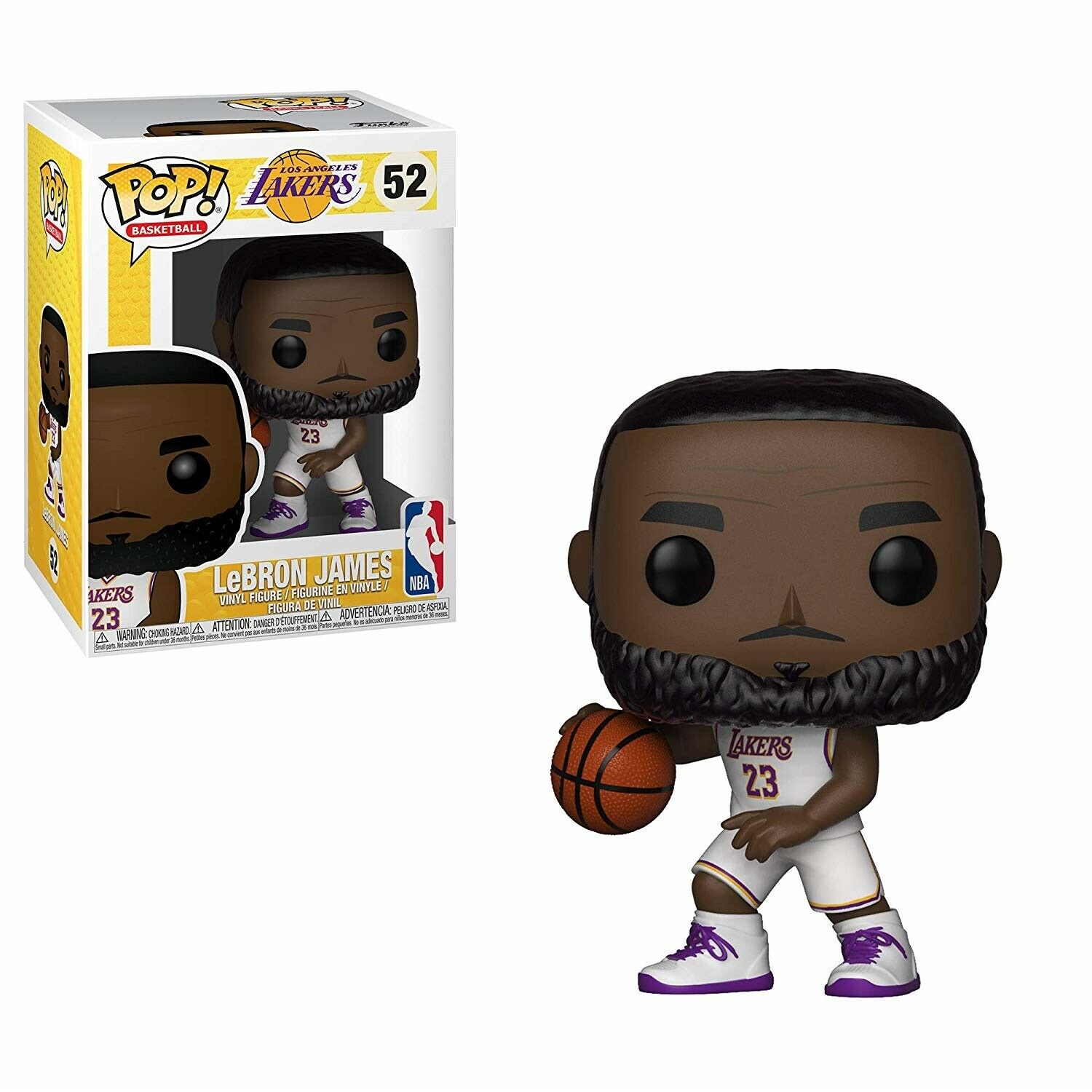 Figurina - NBA Lakers - Lebron James - White Uniform | Funko