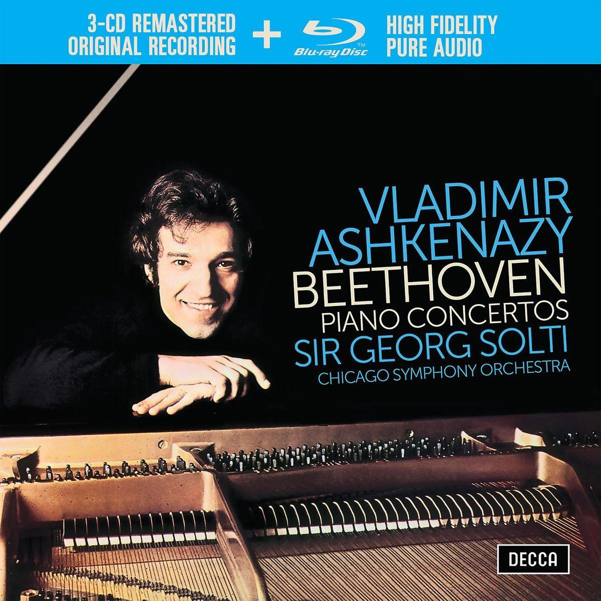 Beethoven: The Piano Concertos (Limited Edition) - 3 CD + Audio Blu-Ray Disc | Ludwig Van Beethoven, Vladimir Ashkenazy, Georg Solti, Chicago Symphony Orchestra