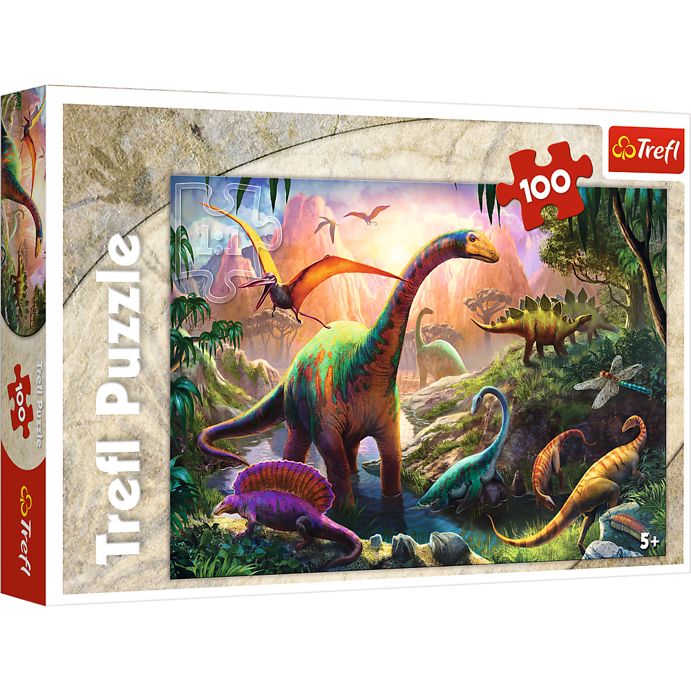 Puzzle 100 piese - Dinosaurs' land | Trefl