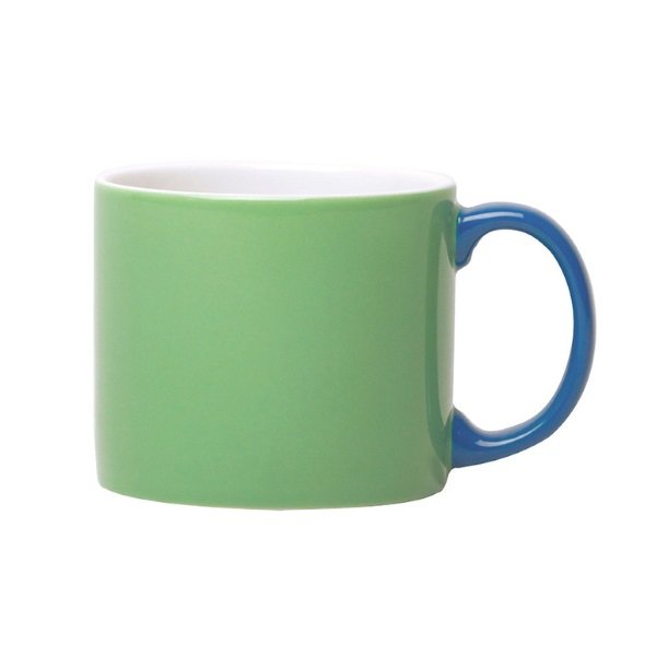 Cana verde cu maner albastru