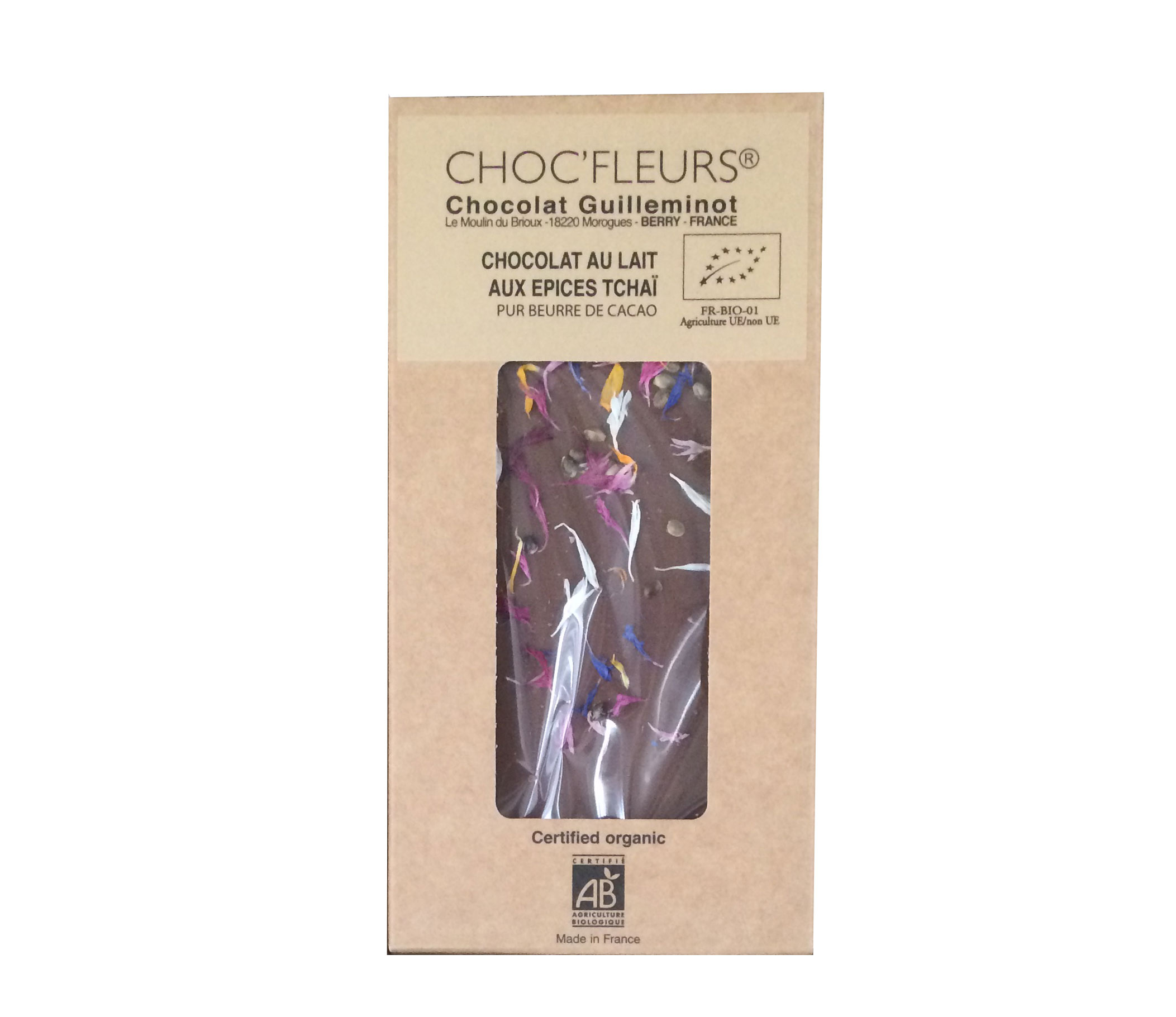 Ciocolata cu lapte si thcai | Choc Fleurs