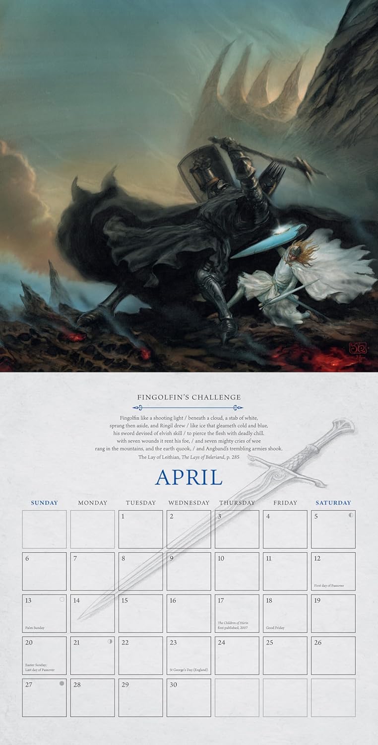 Calendar 2025 - Lord of the Rings - The History of Middle-Earth | HarperCollins - 2 | YEO