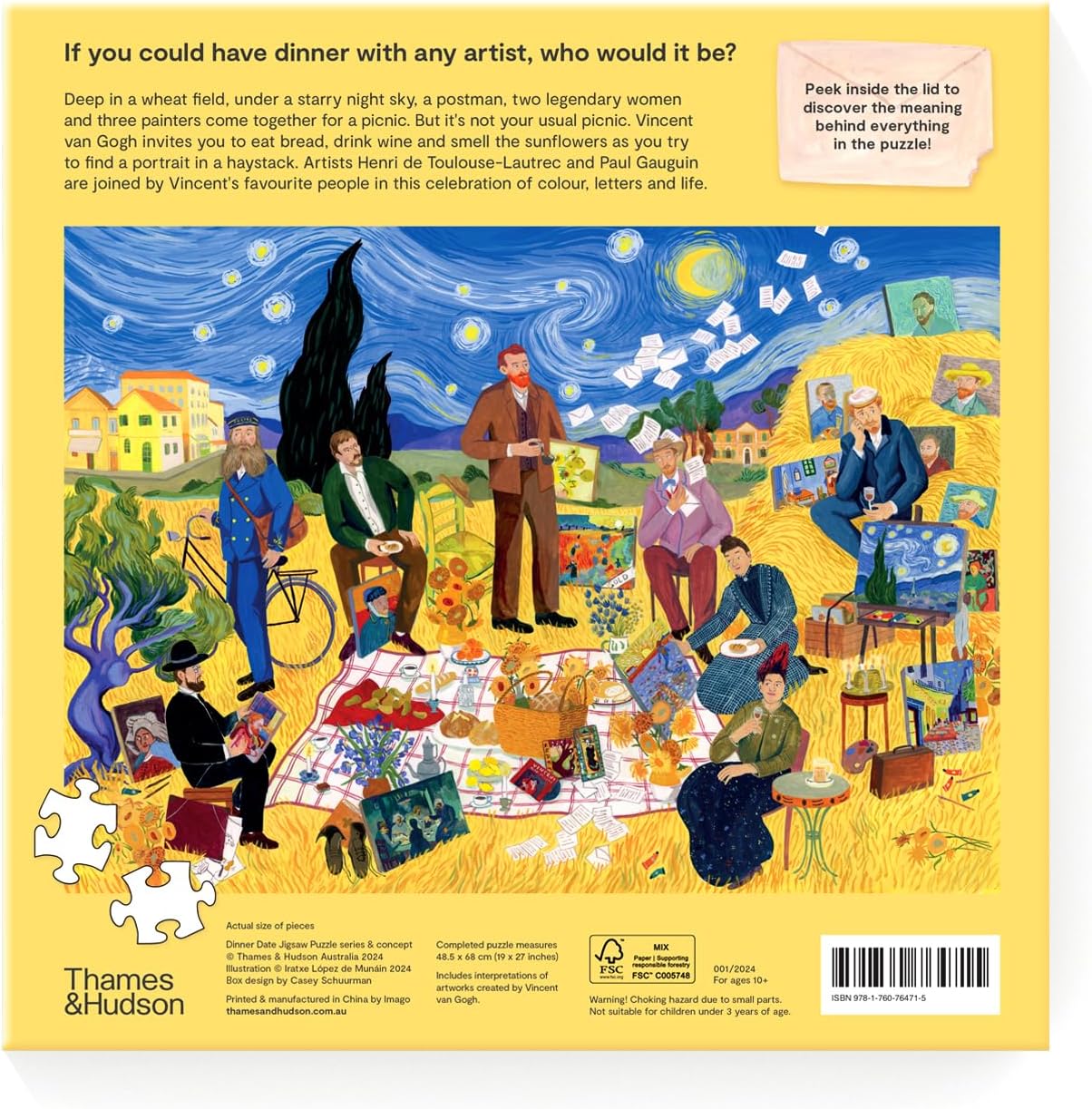 Puzzle 1000 de piese - Dinner With Van Gogh | Thames & Hudson - 1 | YEO