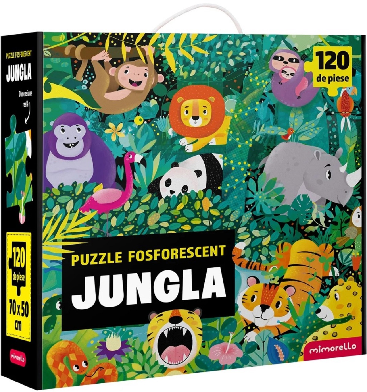 Puzzle fosforescent 120 piese - Jungla | Mimorello - 5 | YEO