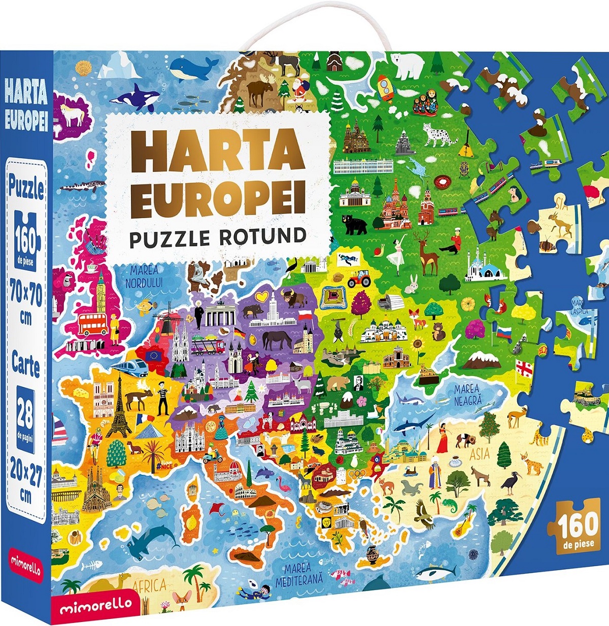 Puzzle 160 piese - Harta Europei | Mimorello - 6