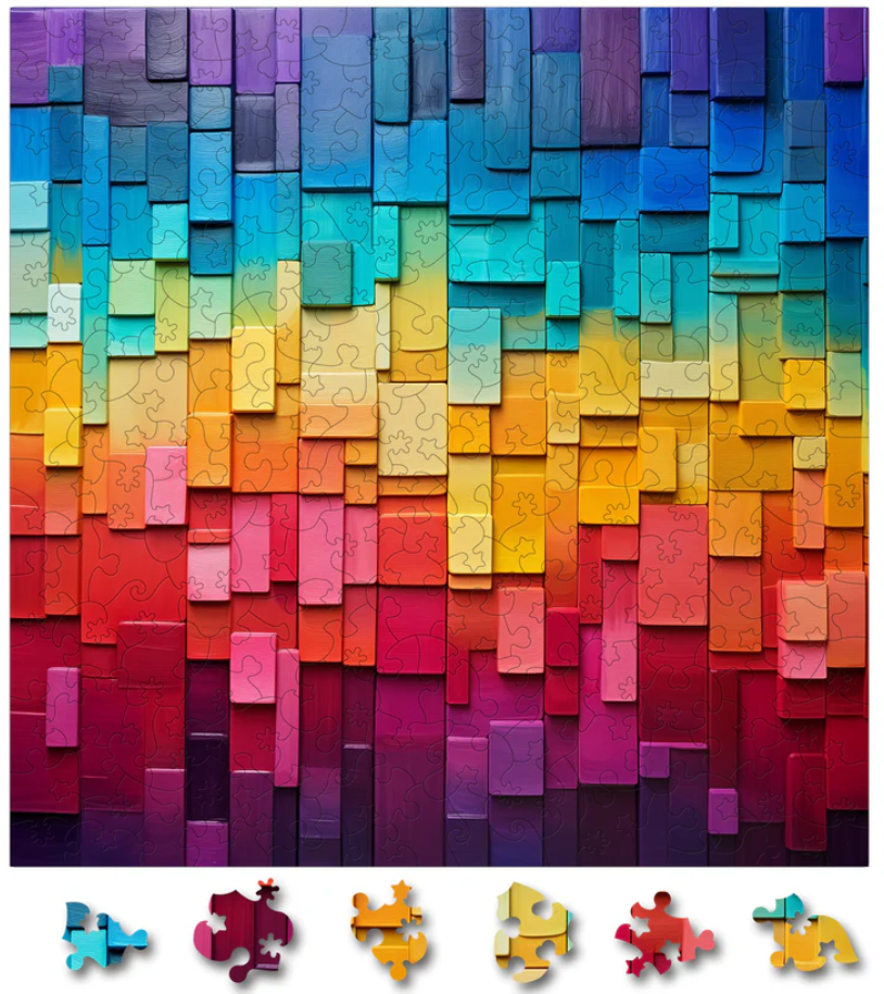 Puzzle din lemn - Gradient - Gradient Melody | Woodmix Puzzles