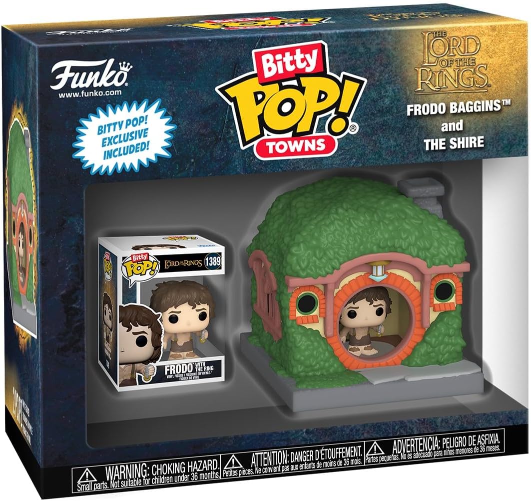 Figurina - Bitty Pop! The Lord of the Rings: Frodo (with The Ring) and The Shire | Funko - 3 | YEO