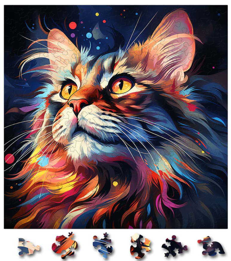 Puzzle din lemn - Maine Coon 2 | Woodmix Puzzles