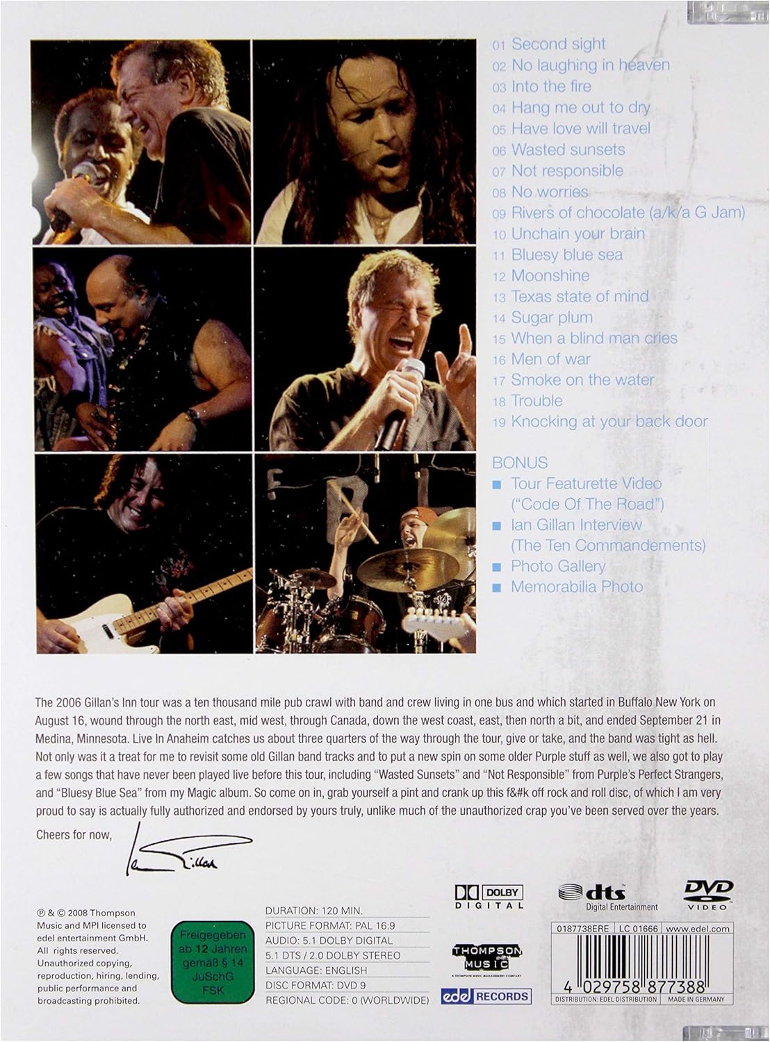 Live In Anaheim (DVD) | Ian Gillan