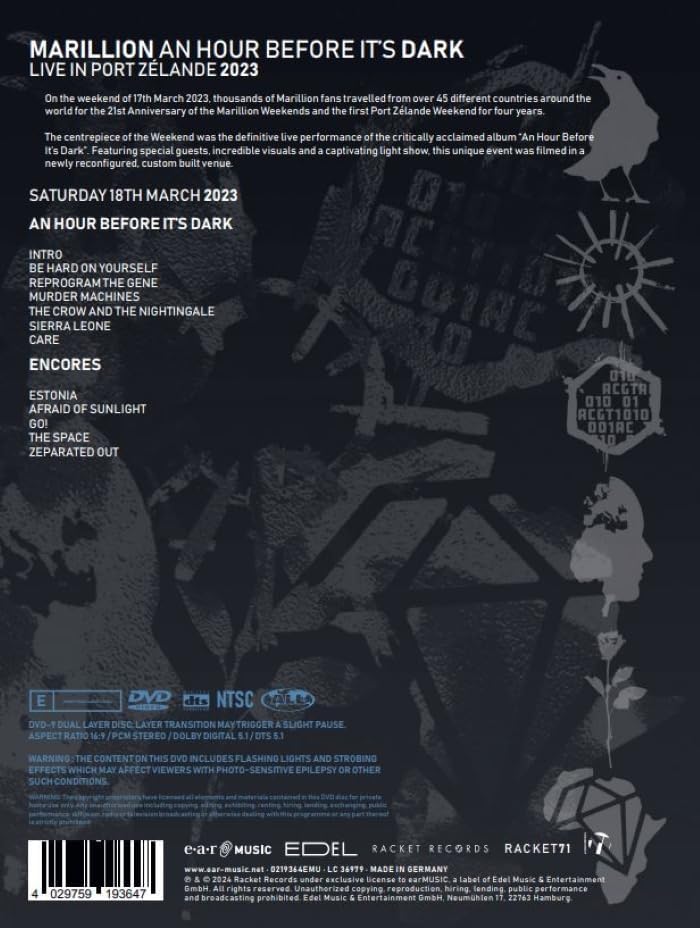 An Hour Before It's Dark: Live in Port Zelande (DVD) | Marillion