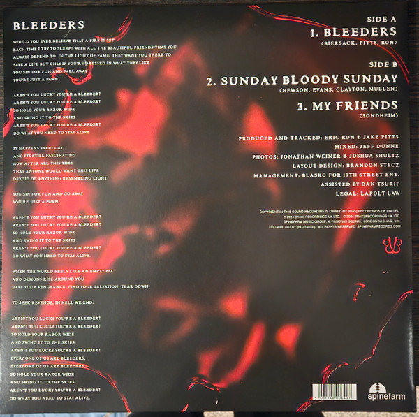 Bleeders - Red Vinyl | Black Veil Brides