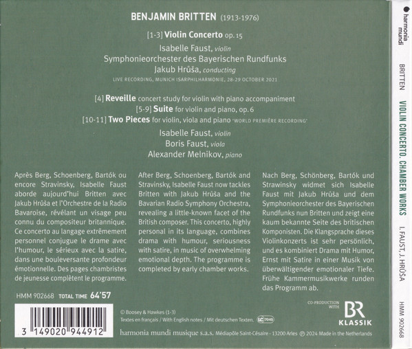 Violin Concerto, Chamber Works | Benjamin Britten