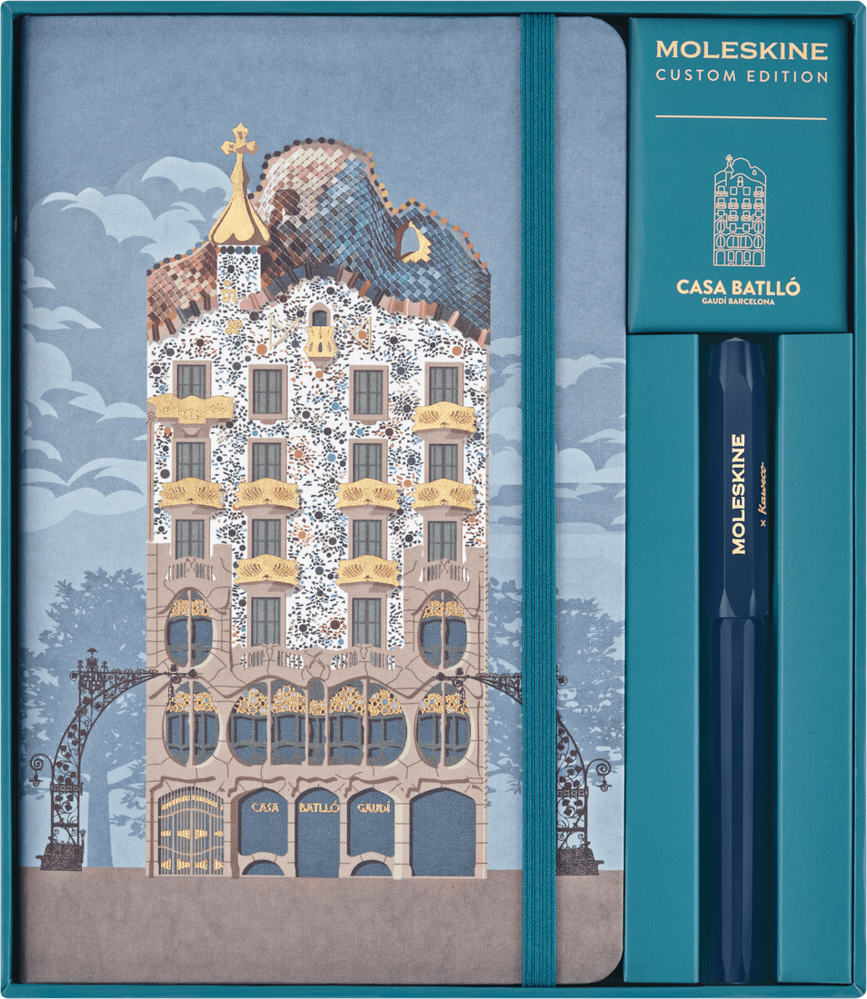 Set carnet si pix - Casa Batllo Collector\'s Box - Large ruled hard cover notebook and Kaweco | Moleskine - 1 | YEO