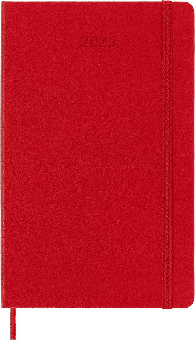 Agenda 2025 - Classic Planner - Daily, Large, Hard Cover, 12 months, Scarlet Red | Moleskine - 5 | YEO