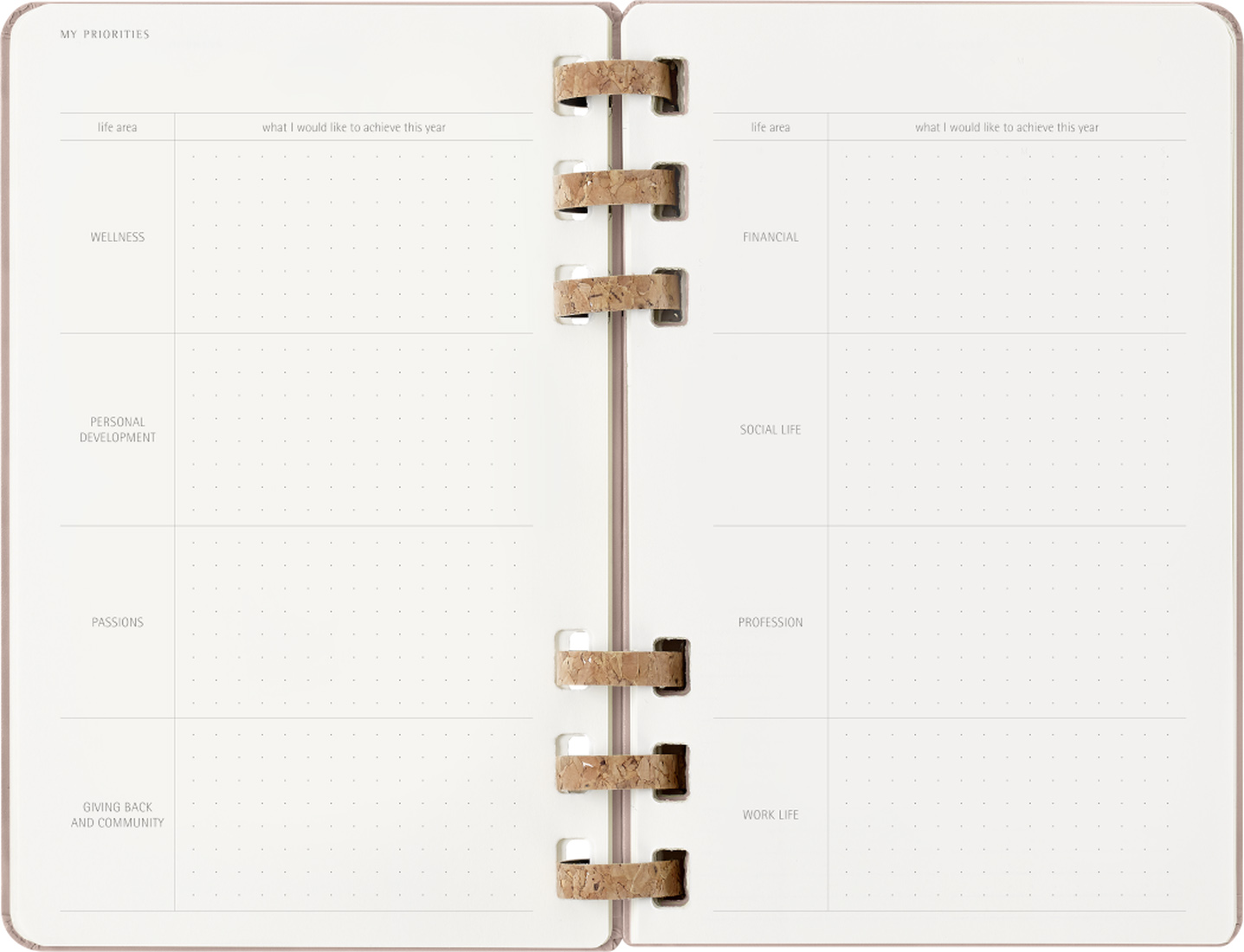 Agenda 2025 - Life Planner - 12-Month, Large, Spiral, Pink | Moleskine - 5 | YEO