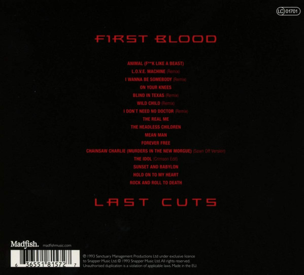 First Blood Last Cuts | W.A.S.P.