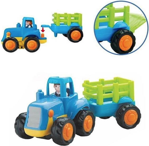 Jucarie - Vehicul cu tractiune - Tractor sau Excavator, mai multe modele | Hola - 1 | YEO