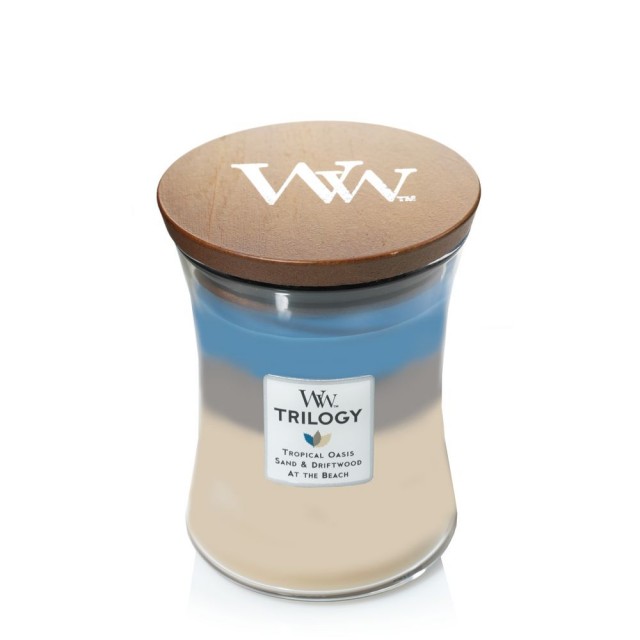 Lumanare parfumata - Medium Jar Trilogy - Nautical Escape | WoodWick - 1 | YEO