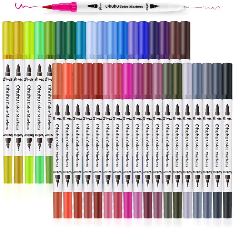 Set 36 carioci - Brush & Fineliner - Water Based | Ohuhu - 1 | YEO