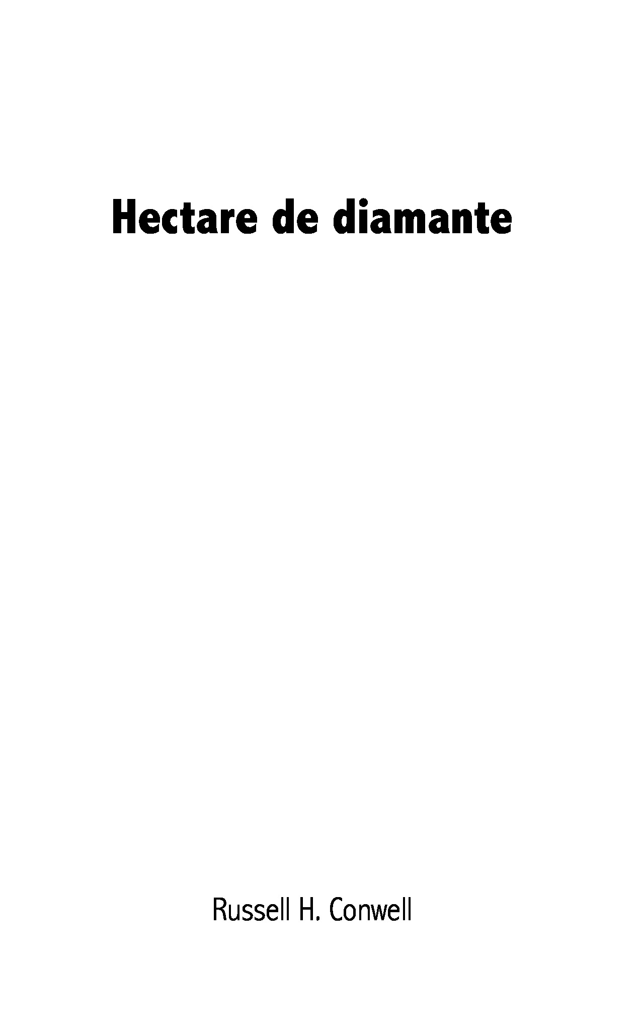 Hectare de diamante | Russell H. Conwell