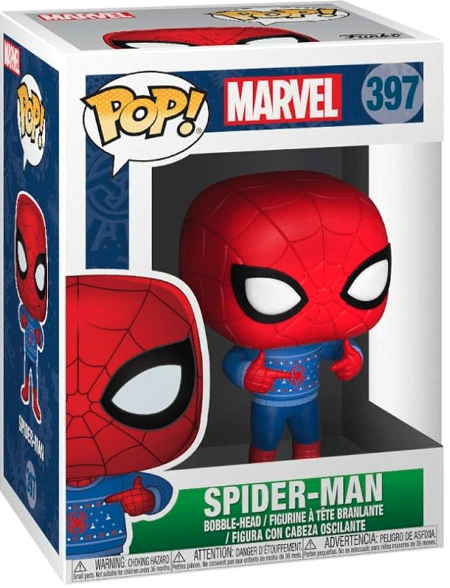 Figurina - Pop! Marvel Christmas: Spider-Man (with Ugly Sweater) | Funko - 1 | YEO