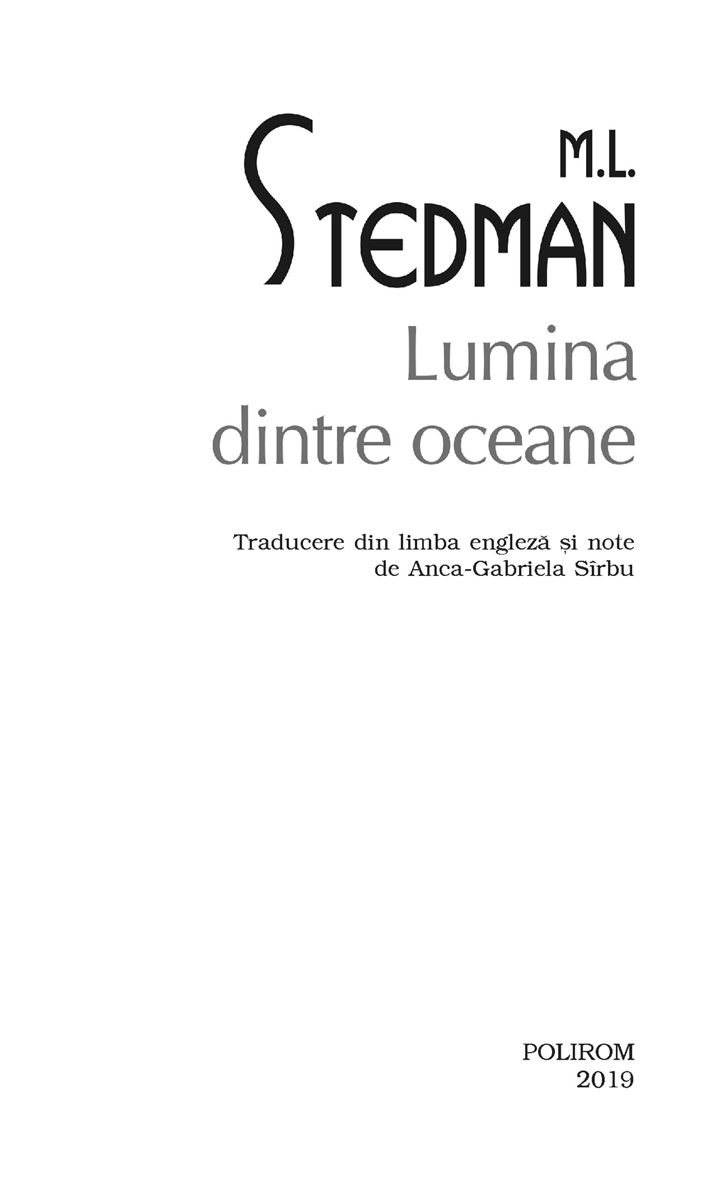 Lumina dintre oceane | M.L. Stedman - 1 | YEO