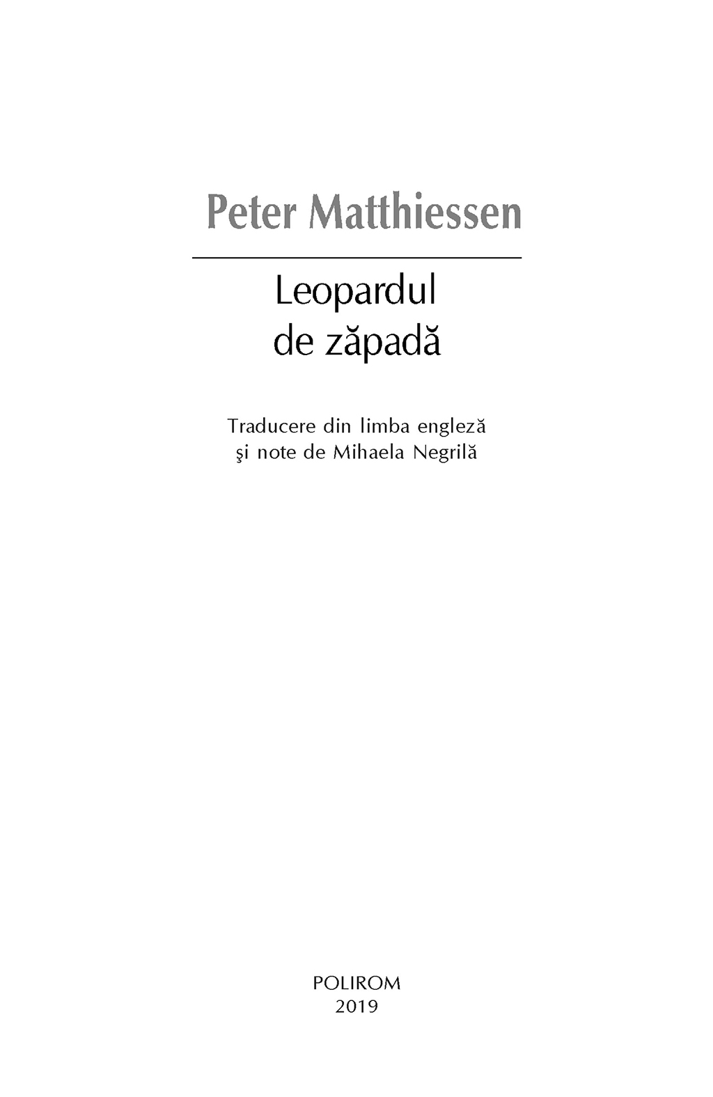 Leopardul de zapada | Peter Matthiesen - 1 | YEO