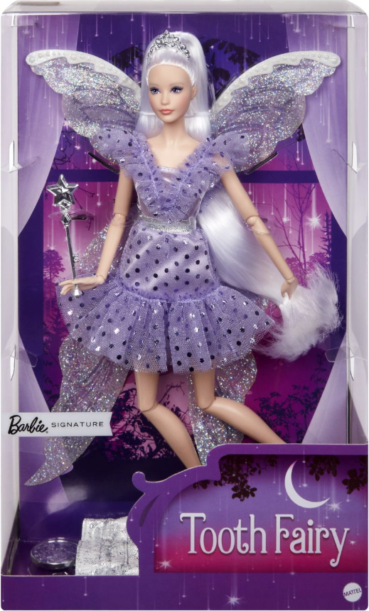 Papusa - Barbie Signature - Zana Maseluta cu aripi de zana bagheta si geanta | Mattel - 7 | YEO