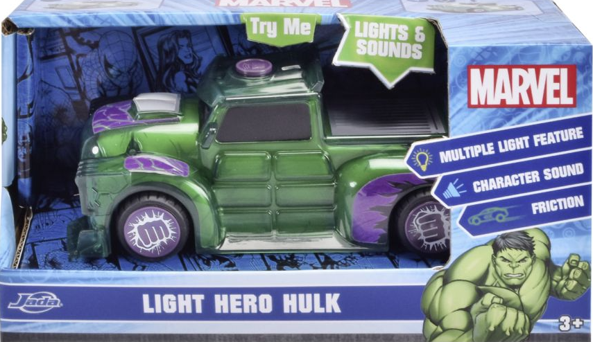 Masinuta - Marvel - Light Hero Hulk, cu sunete si lumini | Jada Toys - 3 | YEO