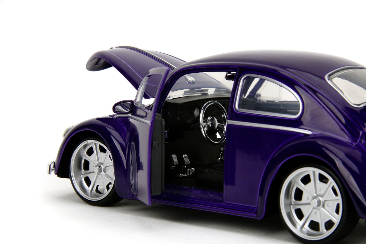 Set masinuta metalica si figurina - Volkswagen Beetle 1972 & Wednesday Addams | Jada Toys - 2