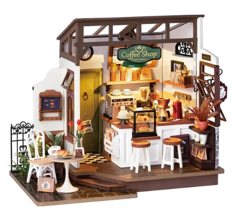 Puzzle 3D 183 piese - Minicasuta Diy - Coffee Shop | Rolife - 1 | YEO