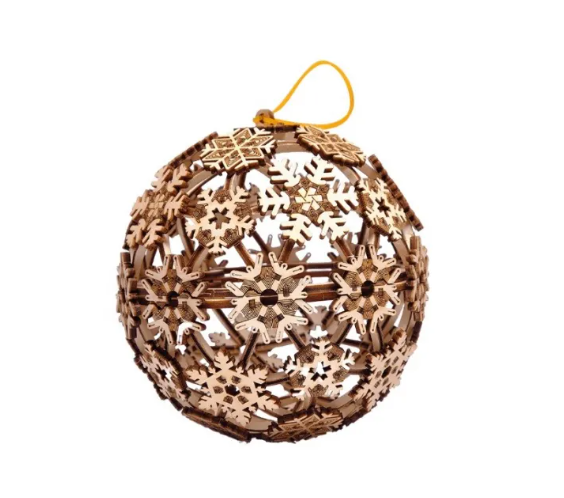 Puzzle mecanic 3D - Globul de craciun | Wood Trick - 2