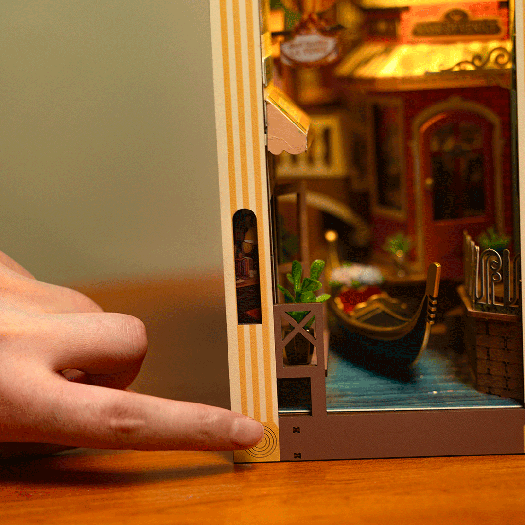 Book Nook. Puzzle 3D 110 piese - Cotor de carte DIY - Venetia romantica | Robotime - 9
